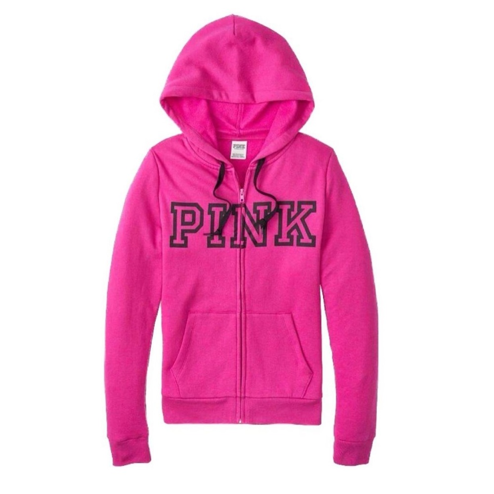 VS PINK perfect zip hoodie block logo